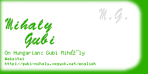 mihaly gubi business card